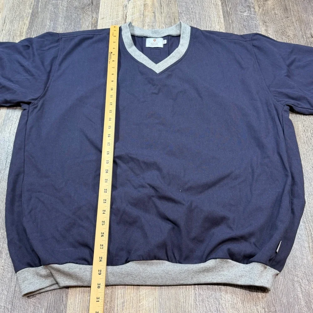 Tyndale FR Flame Resistant Navy Blue V-Neck Sweatshirt Mens 2XL HRC 2 USA